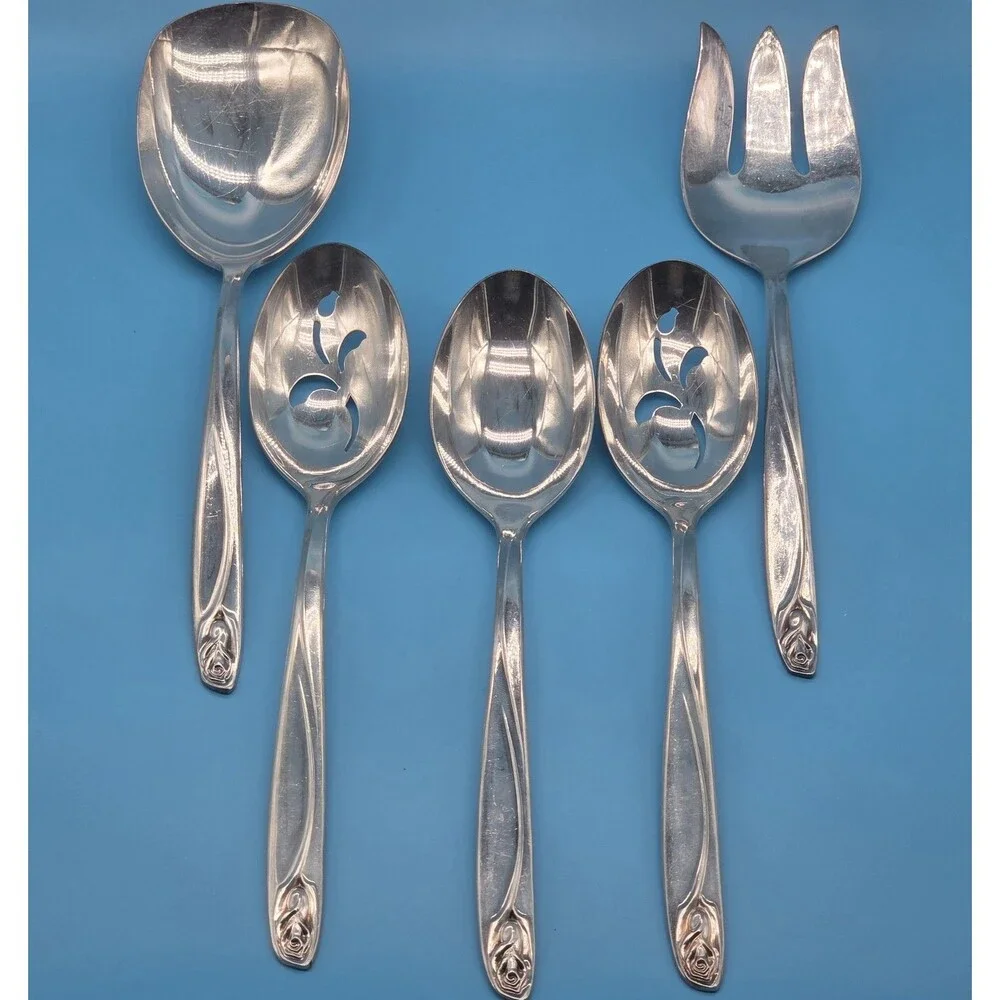 VTG International DeepSilver Anniversary Rose 1962 Serving Set - 5 Pcs
